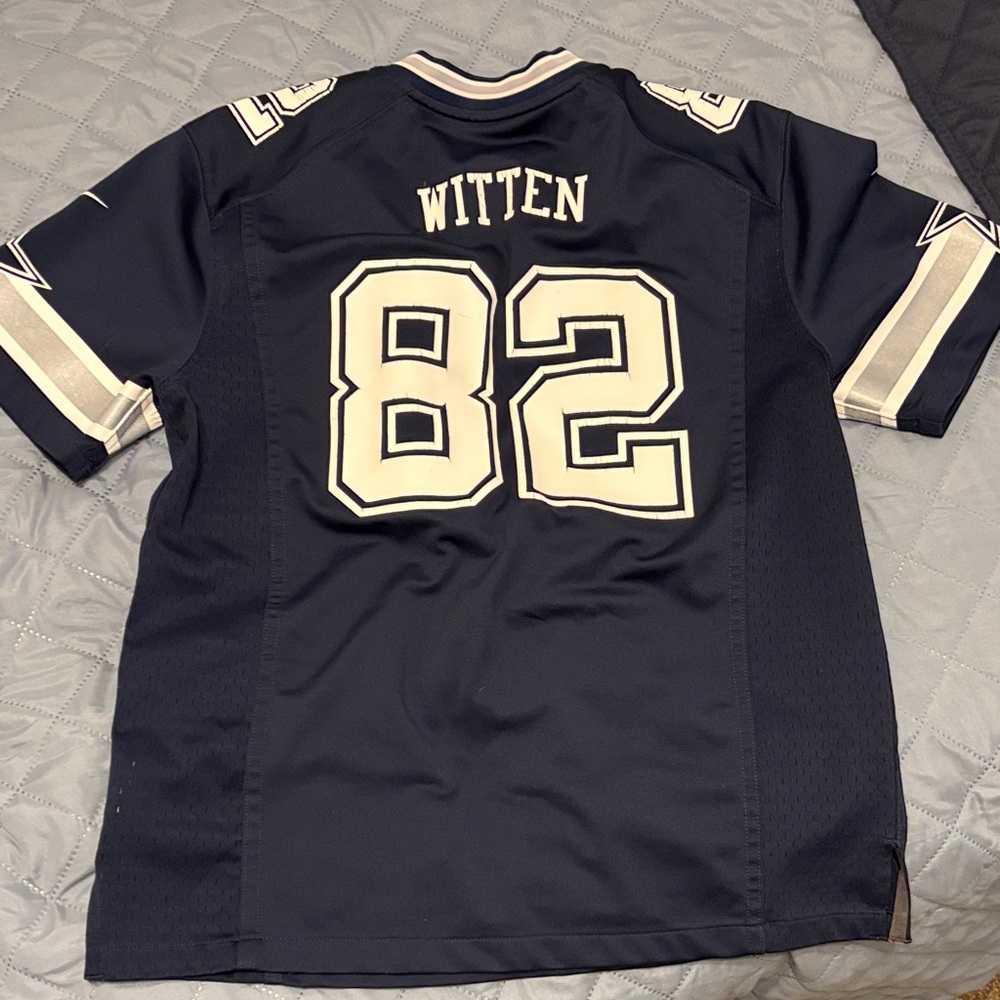 Nike Kids Dallas Cowboys Navy and White Football Jersey